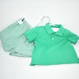 Edgehill Collection 2 Piece Green Short Set Size: 12 MOS #EHB4003 NWT  Details: